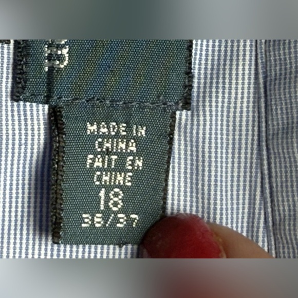 Polo Ralph Lauren Regent Custom Fit Button Up Shirt Mens Sz 18 36/37 Light Blue - Picture 4 of 6
